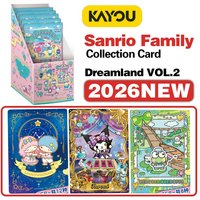 2026 New KAYOU Genuine Sanrio Card Dreamland Series Card Sanrio Family Anime Hello Kitty Kuromi Melody Collection Card Toy Gift