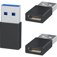 3-Pack USB to USB-C Adapter, Type-C Female to USB-A Male Charger Converter for Apple Watch Ultra, iPhone 15/14/13/12 Pro Max/Plu