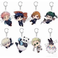 Jujutsu Kaisen Anime Keychain Itadori Yuji Gojo Satoru Cartoon Acrylic Bag Tag Keyring Pendant Cos Accessory