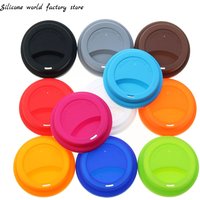 8.5-9.0cm Universal Reusable Silicone Cup Lids Fresh Cover Silicone Insulation Anti-Dust Cup Cover Coffee Mug Lids Cup Sleeve