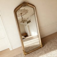 French vintage full body mirror home floor mirror carved wall hanging high-definition dressing clothing fitting mirror