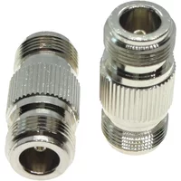 N Female to N Female Jack Double Straight RF Coaxial Adapter Nickel Plated Brass 50ohm Coax Connector