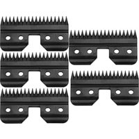 5pcs Black Fast Feed Replacement Blades,Made of Ceramic Blade,Compatible with Andis , Oster A5, Wahl KM Series Clippers