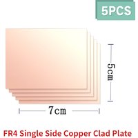 5PCS FR4 PCB 5x7cm Single Side Copper Clad Plate Diy Pcb Kit Laminate Circuit Board 5*7cm