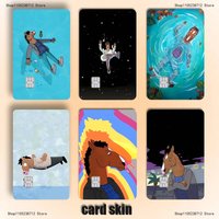 Cartoon B-BOJACKs H-HORSEMAN Card Stickers Credit Visa Debit Bank Charge Card Bus Metro Waterproof Sticker Decal Decoration
