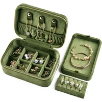 TAIMY Personalized Velvet Jewelry Box Double Layer Design High Capacity Travel Ring Necklace Earrings Jewellery Organizer