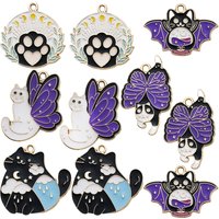 5/10 pcs Cute Cat Animal Pendant Accessories, Handmade DIY Necklace Keychain Ornament Materials, Hot-Selling.