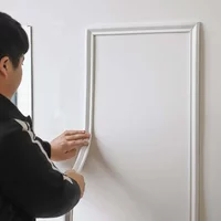 Accessories Baseboard Skirting PVC Waist Line Wall Sticker White 230cm X 8cm A/B Border Decoration Molding Trim