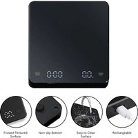 1PC LED Screen Digital Kitchen Scale with Timer USB Powered Espresso Coffee Maker 3KG Max 0.1g Precision Measurement in Oz/g/ml