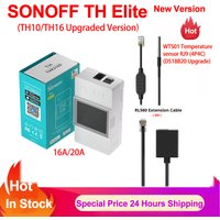 Sonoff TH Elite 16A 20A Wifi Smart Temperature and Humidity Switch WTS01 THS01 RL560 Sensor Via EWelink APP Alexa Google Home