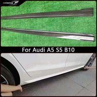 For Audi A5 S5 B10 2020+ Carbon Fiber Side Skirt Splitters Cup wings Winglets Canards Side Skirts panel Car Accessor Body Kit