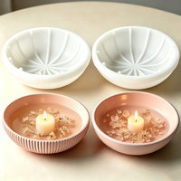 Round Smooth-Finish Storage Bowl Silicone Molds DIY Scented Resin Plaster and Cement Candle Bowls Flower Pots or Resin Mould