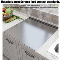 Stainless Steel Chopping Board Double Sided Nonstick Cutting Board for Kitchen Rolling Dough Pastry Meat Vegetable Fruit Prep