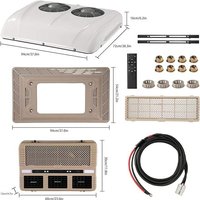 24V Truck RV Roof Air Conditioner, Dual Fan RV DC Air Conditioner Applicable for RVs, Trailers,Trucks, Campers & Buses