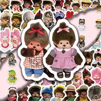 80pcs Monchhichi Waterproof Stickers Large Size Fun And Durable Decals for Crafts And DIY Projects