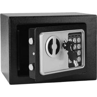 Key & Electronic Lock Black Security Safe Box - Digital Deposit Box for Home Office Hotel Business Cash Jewelry Storage