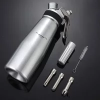 500/1000ml Whipped Cream Gun Cream Dispenser Stainless Steel Cake Piping Gun Siphon Squeeze Bottle Dessert Tool Cream Whippers