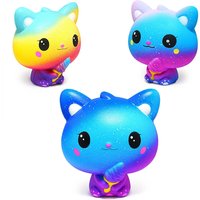 Squihy Slow Rebound Ice Cream Cat Cute Animal Stress Relief Toys Cure Office Stress Reliever Vent Fidget Toys for Kids Adults
