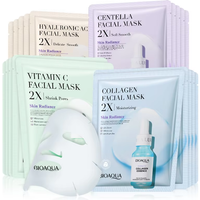 BIOAQUA Centella Asiatica Collagen VC Facial Mask Hyaluronic Acid Moisturizing Refreshing Sheet Mask 5PCS 20PCS Skin Care