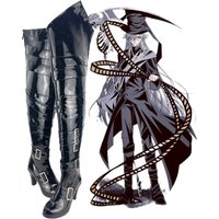 Black Butler Undertaker Cosplay Shoes Custom Ankle Boots Any Size