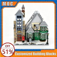 1140PCS Hogsmeade Village Honeydukes and Post Office Rework Building Blocks Model Assembly Toy Creative Collection Birthday Gift