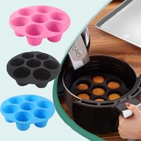 Silicone 7 Holes Cake Mold Home Party Baking Utensils Diy Cylindrical Mold Air Fryer Accessories Baking Tools Cake Molds
