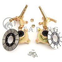 1 Set Steering Strut Knuckle Spindles with 110mm M10*4 STUD Wheel Hubs 130mm Brake disc For Golf Buggy Go Kart Karting Quad Bike
