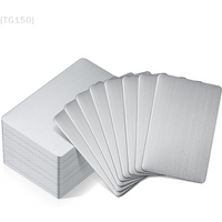 【De】Laser Engravable Stainless Steel Business Card Blanks - DIY Custom Office Cards for Engraving Machine