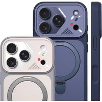 Luxury Matte Translucent Magnetic Ring Stand Bumper Case For iPhone 17 Air 16 15 14 13 12 Pro Max Plus Magsafe Shockproof Cover