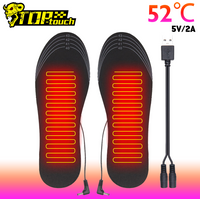 USB Heated Insole Winter Heating Foot Pads Heating Boots Warm Insole Outdoor Sports Heating Thermal Insoles Motorcycle Shoes