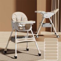 Baby High Chair Baby Feeding Highchairs Adjustable Height Baby Feeding Chair Seatback Angle adjust Dining Toddler Booster Seat