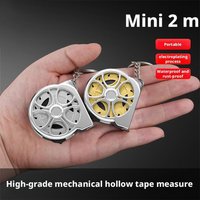 Mini Tape Measure 2M Retractable Easy Reading Keychain Tape Measurement, Inch/Metric Scale Pocket Size Tape Measure for Engineer