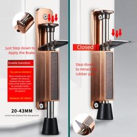 Telescopi Door Stopper Bathroom Door Stop Metal Kickdown Door Stops with Foot Brake Wedges Wall Protector Home Hardware Tools