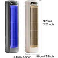 USB Rechargeable Hole-Free Mount Fan Bladeless Design Compact USB Rechargeable Fan Lightweight Leafless Design for 5V/2A 3000mAh