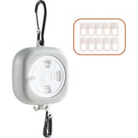 32ft Retractable Portable Clothesline with 10 Buckles, Multifunctional Clothes Line for Travel Camping Outdoor Use