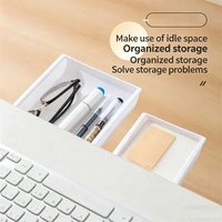 Non-Drilled Desk Drawer Hidden Storage Box Made Of PP Material Multi-Purpose Large-Capacity Pull-Out Desk Under Storage Rack