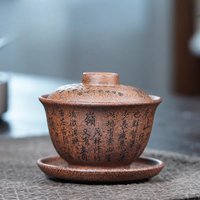 250ml Yixing Zisha Orchid Pavilion Preface Gaiwan Traditional Tea Tureen Tea Bowl With Lid Kit Tea Maker Cover Bowl Teaset Craft