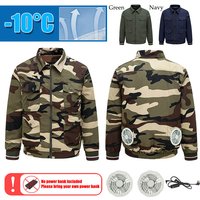 Men's Summer Camouflage Coat Outdoor Fishing Fan Clothing Air Conditioning Clothing Men Hiking Ventilated Sun Protection Jacket
