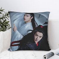 WangXian The Untamed Pillowcase Printed Polyester Cushion Cover Gift Lan Wangji Wei Wuxian Pillow Case Cover Home Drop Shipping
