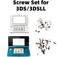 Full Screw Set Replacement Kit for Nintendo 3DS / 3DS LL, Complete Housing Shell Back Cover Repair Screws