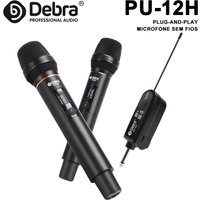 Debra PU-12H Wireless Microphone 2-channel UHF professional handheld microphone For Party, Karaoke, church performance, meeting