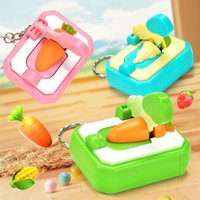 DIY Keychain Carrot-cutting Creative Mini Cutting Fun Stress Relief Toy Decompression Keychain Anti Stress Fidget Toy