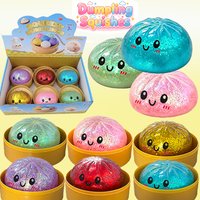 NEW! Push Bubble Colorful Dumpling Squishes Stress With Steamer Cute Anxiety Toy Soft Decompression Dough For Adults Prospector