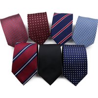 New 8cm Men's Classic Striped Fashion Silk Tie Jacquard Woven Tie Business Wedding Party Daily Suit Necktie Accessories Gifts