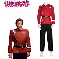 Anime World Hiking Role Playing Strange Costumes Captain Pike Red Jacket Top Pants Underwear Fleet Uniform Halloween Set Party