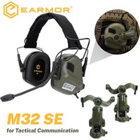 EARMOR M32 SE Tactical Electronic Shooting Earmuffs Noise Reduction Headphones for Communication & ARC Helmet Rail Adapter