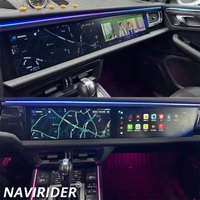 For Porsche Macan 2011-2017 Upgraded Dual Screen Intelligent System Atmosphere Light Android Multimedia Player Car GPS Carplay