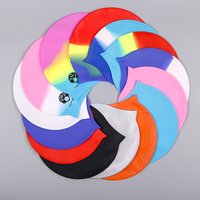 Silicone Swimming Cap Waterproof Function Women Men High Elastic Flexible Hair Swimming Pool Hat for Adults Children Girls Boys