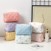 1PC Plaid Bow Pencil Case, Student Portable Pencil Case, Stylish School Supplies Stationery Storage Bag, Desktop Items Storage