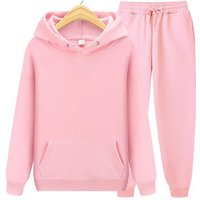 2025 New Men's Autumn/Winter Collection Solid Color Hoodie+Pants Two Piece Fashion Casual Sports Set Size s-3XL